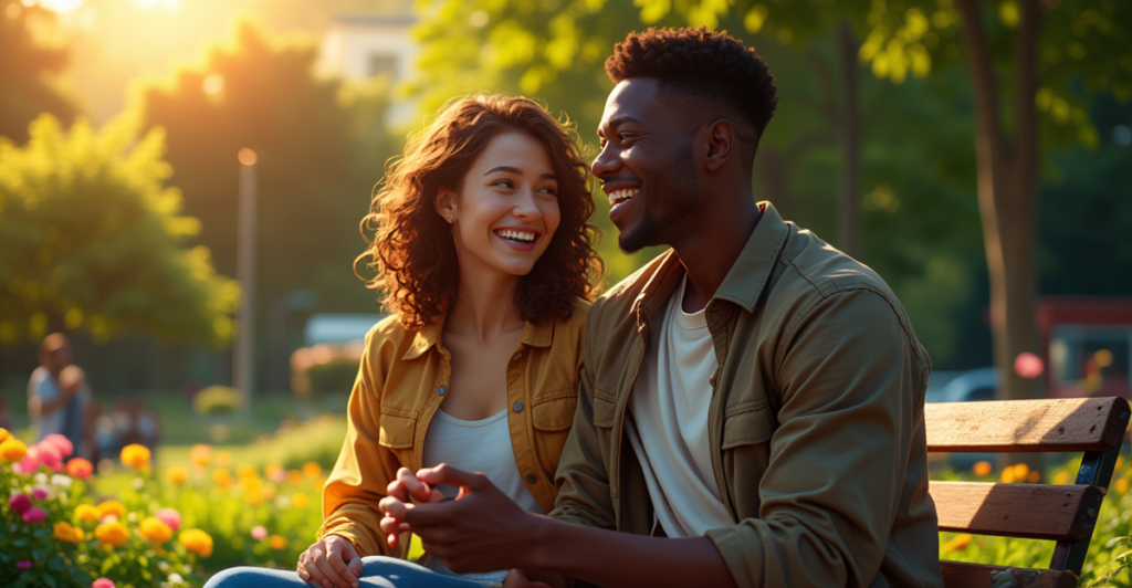 A heartwarming scene of two unlikely friends laughing together, highlighting the power of unexpected connections.