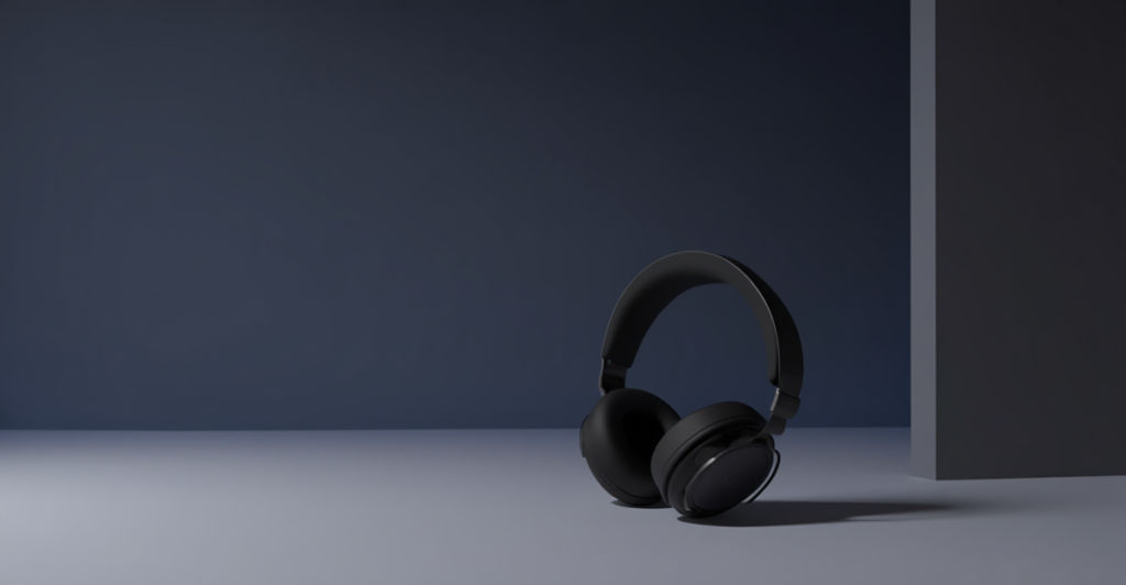Person testing noise-cancelling headphones in a busy setting, pondering their value and effectiveness.